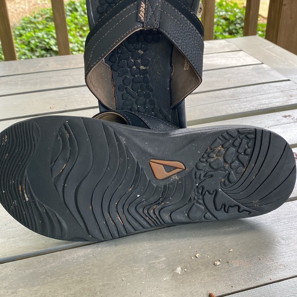 Men’s Reef Sandal Flip flop Black Size 11 - Picture 3 of 4